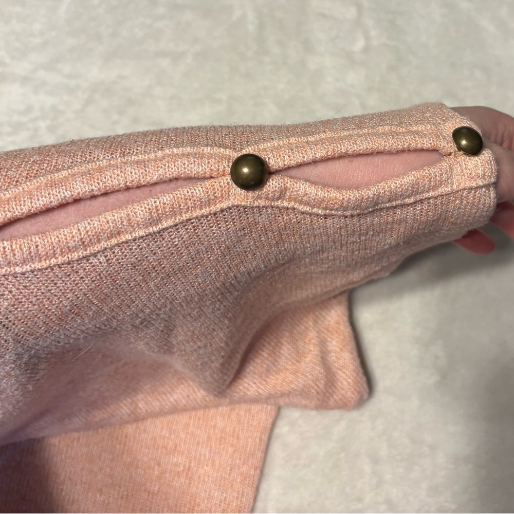 2/$15 Two by Vince Camuto Pink Cap Sleeve Blouse with Buttoned Detail - Picture 2 of 3
